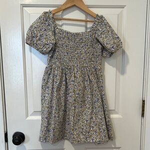 Cat & Jack Floral Smocked Dress - Blue and Yellow